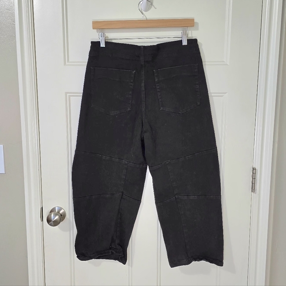 ROUCHA PENN DENIM Black Barrel Balloon Jeans Women's Medium Short - Picture 3 of 14